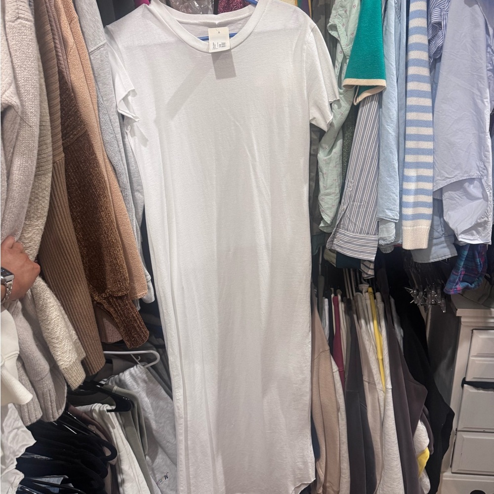 Frank & Eileen Harper perfect tee maxi dress white small NWT - Picture 2 of 4